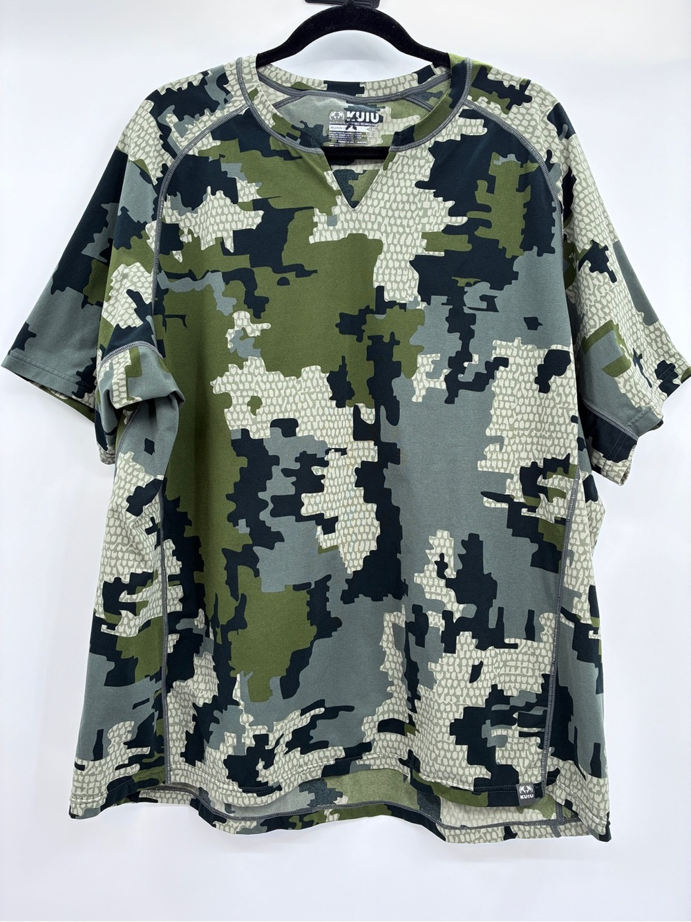 KUIU Peloton 130 Men’s Short Sleeve Base Layer Shirt Camo Hunting Verde 2.0 3XL